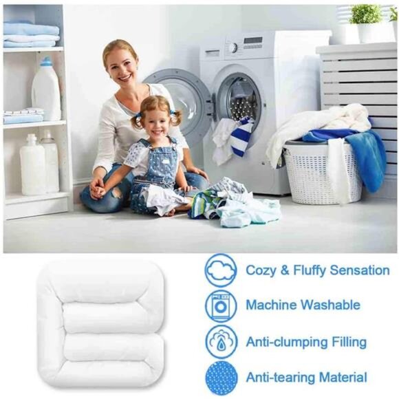 All Season Queen Comforter Winter Warm Soft Quilted Down Alternative - Picture 6 of 7